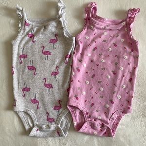 Carters two piece onesies. SZ 12M